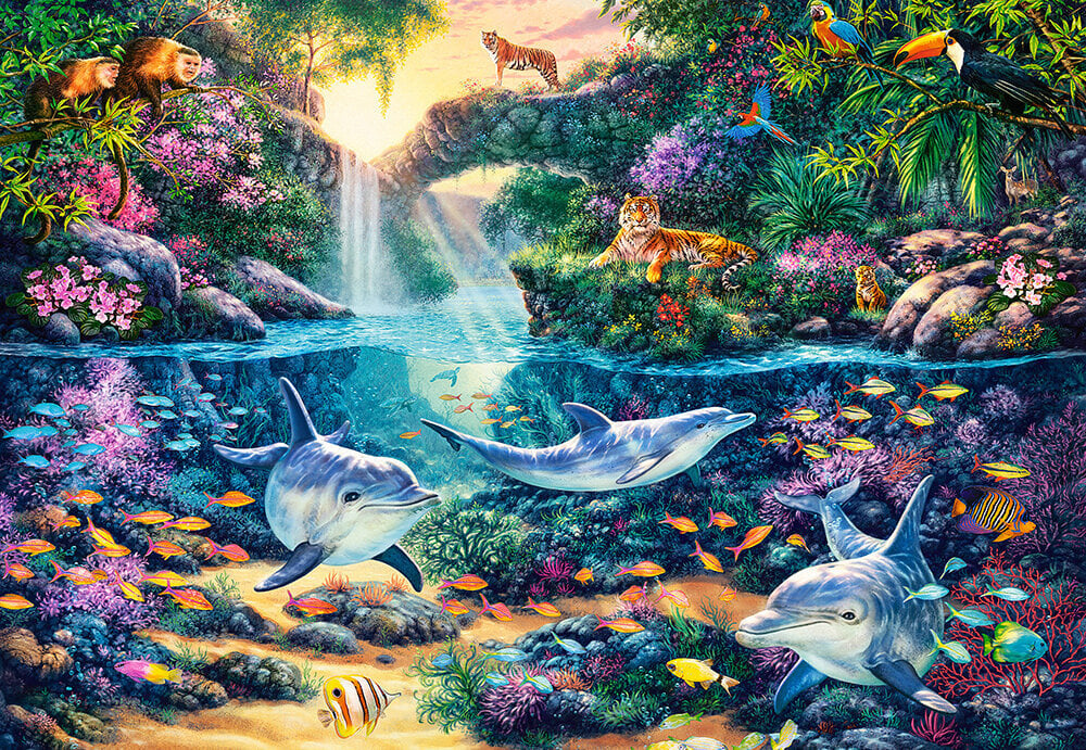 Dėlionė Puzzle Castorland, 1500 det. Jungle Paradise цена и информация | Dėlionės (puzzle) | pigu.lt