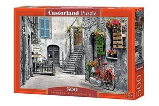 Dėlionė Puzzle Castorland Charming Alley with Red Bicycle, 500 det. kaina ir informacija | Dėlionės (puzzle) | pigu.lt