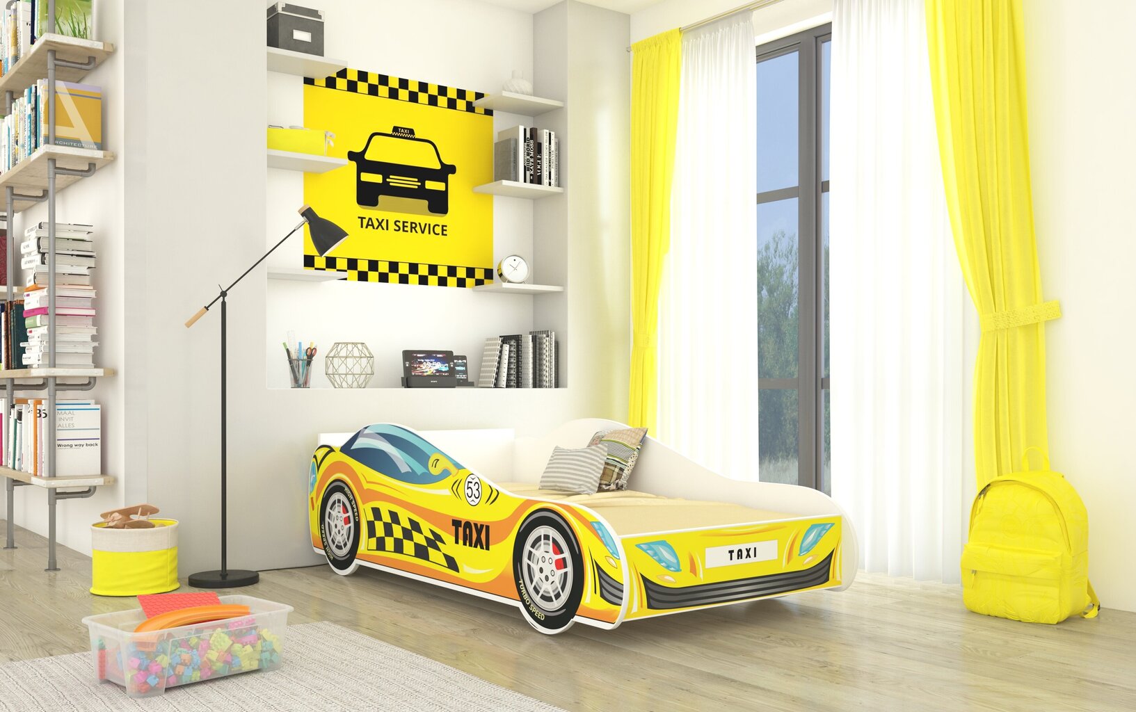 Vaikiška lova ADRK Furniture Taxi, 140x70 cm kaina ir informacija | Vaikiškos lovos | pigu.lt