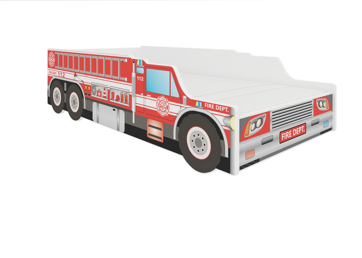 Vaikiška lova ADRK Furniture Fire Truck, 140x70cm kaina ir informacija | Vaikiškos lovos | pigu.lt