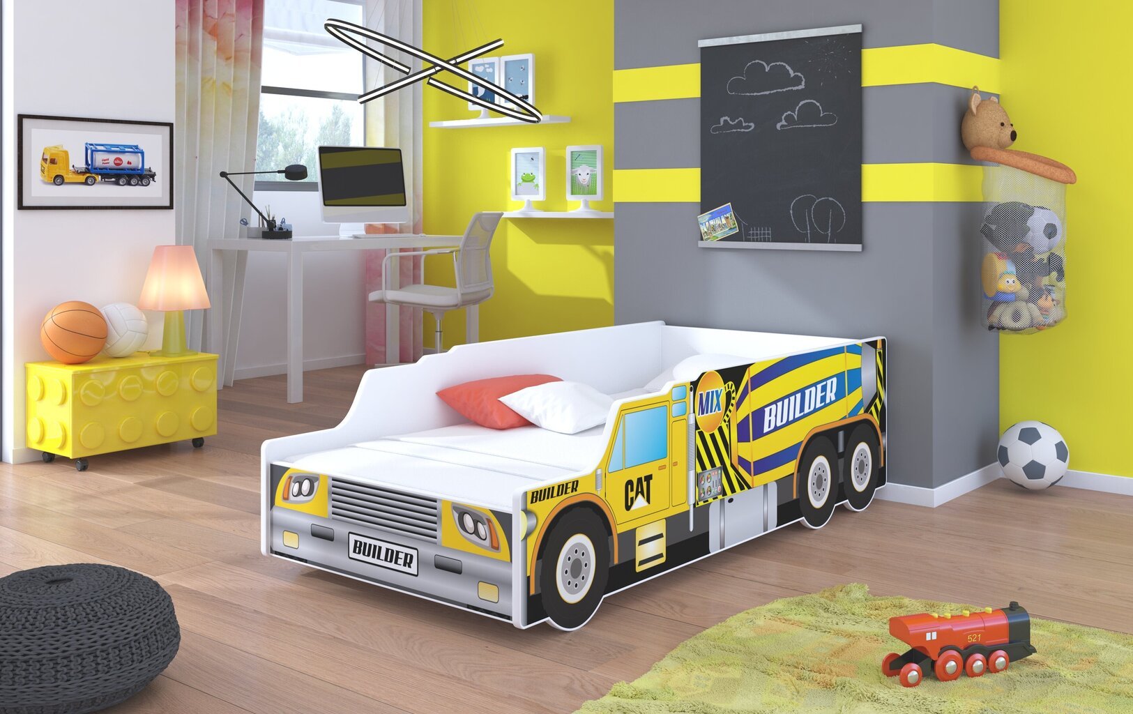 Vaikiška lova ADRK Furniture Builder, 80x160 cm kaina ir informacija | Vaikiškos lovos | pigu.lt