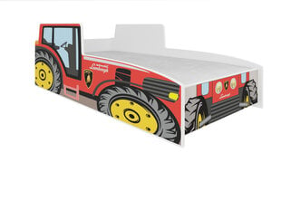 Vaikiška lova ADRK Furniture Tractor, 140x70 cm, raudona kaina ir informacija | Vaikiškos lovos | pigu.lt