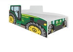 Vaikiška lova ADRK Furniture Tractor 160x80 cm, žalia