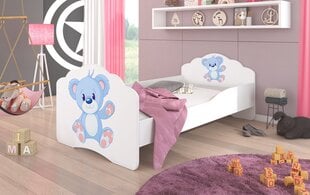 Детская кровать ADRK Furniture Casimo Blue Bear, 140 x 70 см цена и информация | Детские кровати | pigu.lt