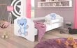 Vaikiška lova su nuimama apsauga ADRK Furniture Casimo Blue Bear, 80x160cm цена и информация | Vaikiškos lovos | pigu.lt