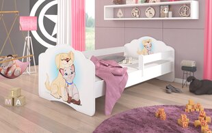 Vaikiška lova su nuimama apsauga ADRK Furniture Casimo Dog and Cat, 70x140 cm kaina ir informacija | Vaikiškos lovos | pigu.lt