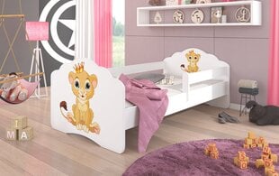 Детская кроватка со съемным ограждением ADRK Furniture Casimo Lion, 80 x 160 см цена и информация | Детские кровати | pigu.lt