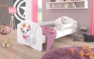 Vaikiška lova su nuimama apsauga ADRK Furniture Casimo Cat, 80x160 cm kaina ir informacija | Vaikiškos lovos | pigu.lt