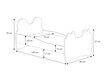 Vaikiška lova ADRK Furniture Bear 144, 70x140 cm, balta/juoda цена и информация | Vaikiškos lovos | pigu.lt