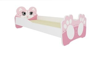 Vaikiška lova ADRK Furniture Bear 164, 80x160 cm, rožinė kaina ir informacija | Vaikiškos lovos | pigu.lt