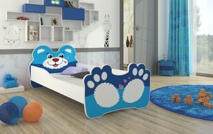 Детская кровать ADRK Furniture Bear 144, 70 x 140 см, синяя / белая цена и информация | Детские кровати | pigu.lt