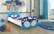 Vaikiška lova ADRK Furniture Bear 164, 80x160 cm, mėlyna/balta kaina ir informacija | Vaikiškos lovos | pigu.lt