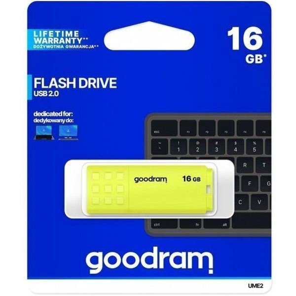 Goodram UME2 USB 2.0 16GB kaina ir informacija | USB laikmenos | pigu.lt