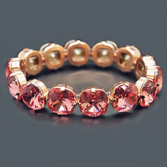 Браслет "Ослепительный Блеск (Rose Peach)" с кристаллами Swarovski™ цена и информация | Женские браслеты | pigu.lt