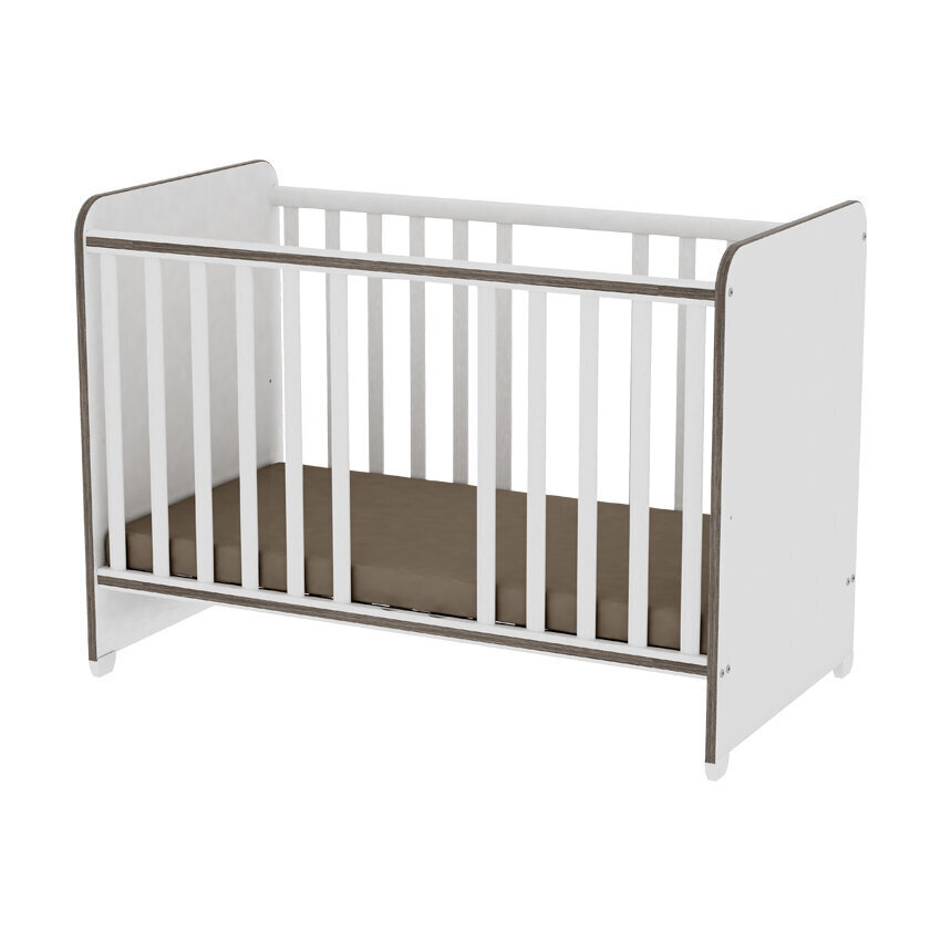 Kūdikio lovytė Lorelli Sweat Dream, 60x120, balta/ruda kaina ir informacija | Kūdikių lovytės | pigu.lt