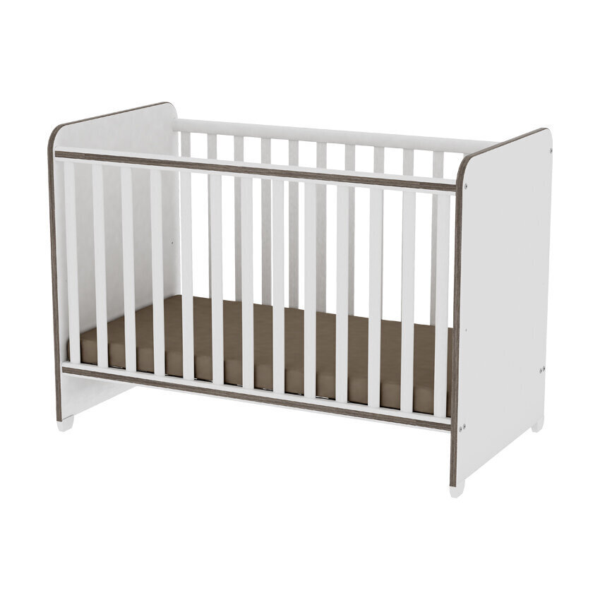 Kūdikio lovytė Lorelli Sweat Dream, 60x120, balta/ruda kaina ir informacija | Kūdikių lovytės | pigu.lt