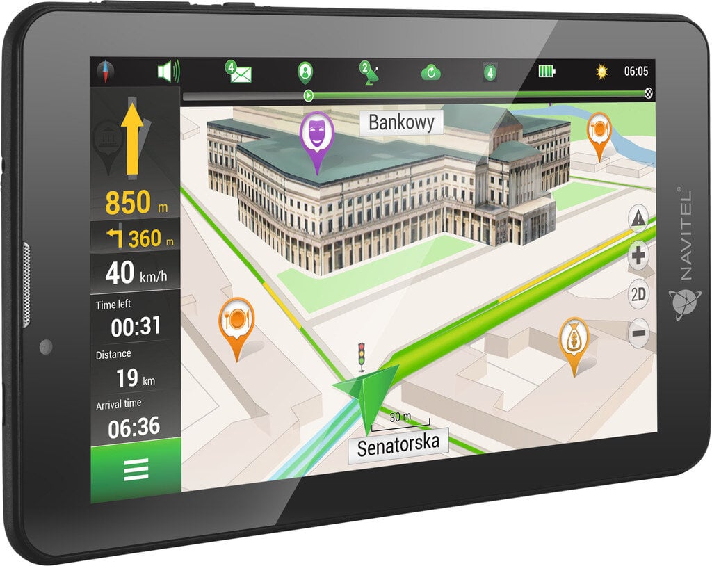 Navitel T700 Pro, 7″, 3G, Juoda + Navitel navigacija!