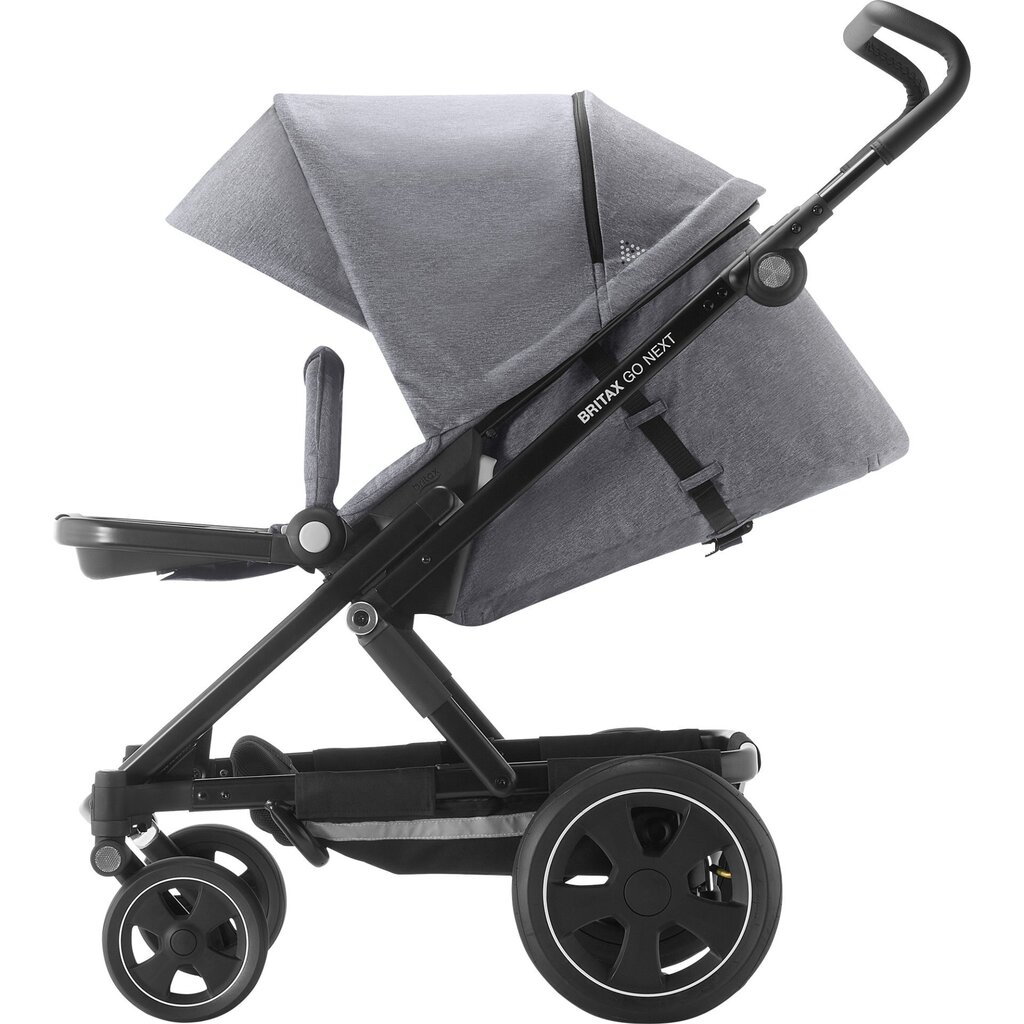 Britax Romer universalus vežimėlis Go Next², Black/grey melange kaina ir informacija | Vežimėliai | pigu.lt