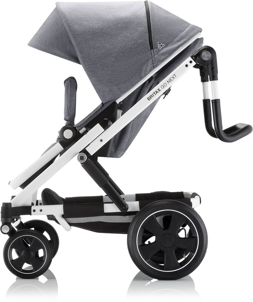 Britax Romer universalus vežimėlis Go Next², Black/grey melange kaina ir informacija | Vežimėliai | pigu.lt