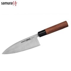 Универсальный кухонный нож из японской стали Samura OKINAWA Deba 6.7"/170 мм из AUS 8 59 HRC цена и информация | Ножи и аксессуары для них | pigu.lt