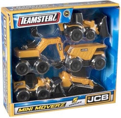 Mini statybinių mašinų rinkinys HTI Teamsterz JCB, 5 vnt. kaina ir informacija | Žaislai berniukams | pigu.lt