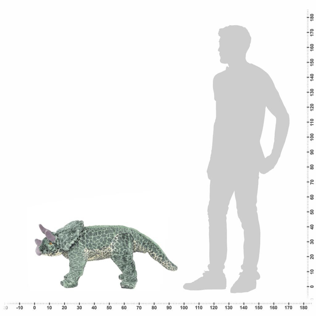 Pastatomas pliušinis žaislas dinozauras triceraptorius, žalias, XXL kaina ir informacija | Minkšti (pliušiniai) žaislai | pigu.lt