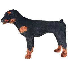 Pastatomas pliušinis žaislas šuo rotveileris, juodas/rudas, XXL цена и информация | Мягкие игрушки | pigu.lt
