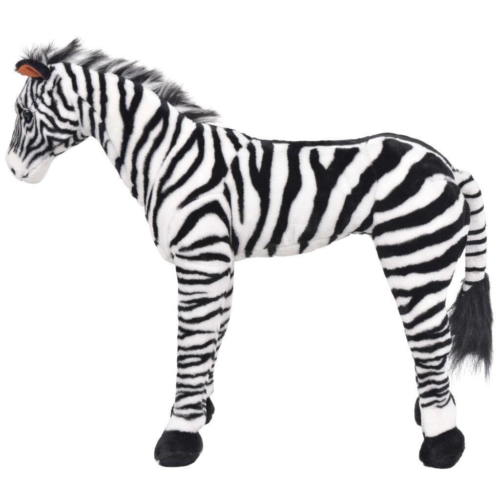 Stovintis pliušinis žaislas zebras, baltas/juodas kaina ir informacija | Minkšti (pliušiniai) žaislai | pigu.lt