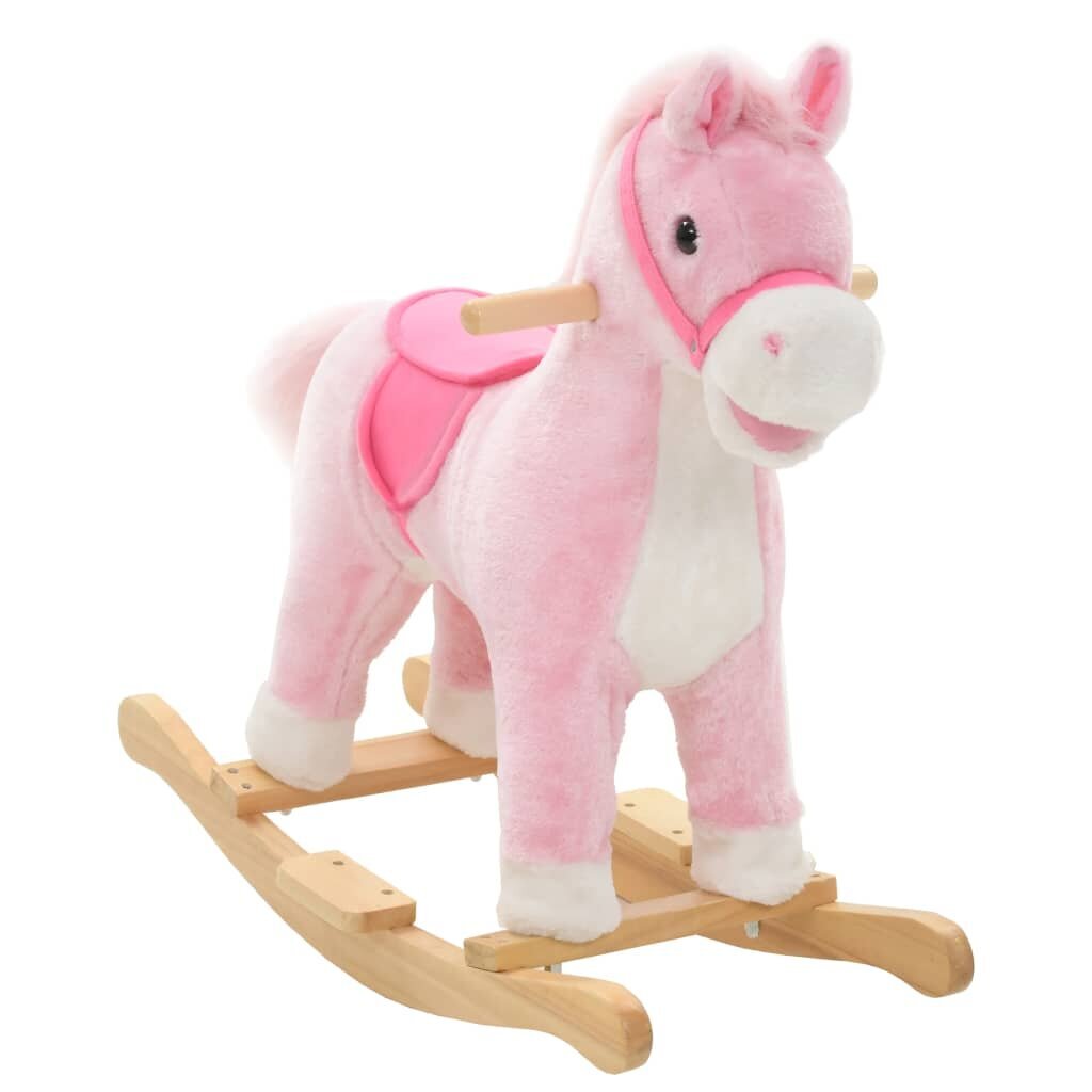 Supamas pliušinis arkliukas, rožinis цена и информация | Žaislai kūdikiams | pigu.lt