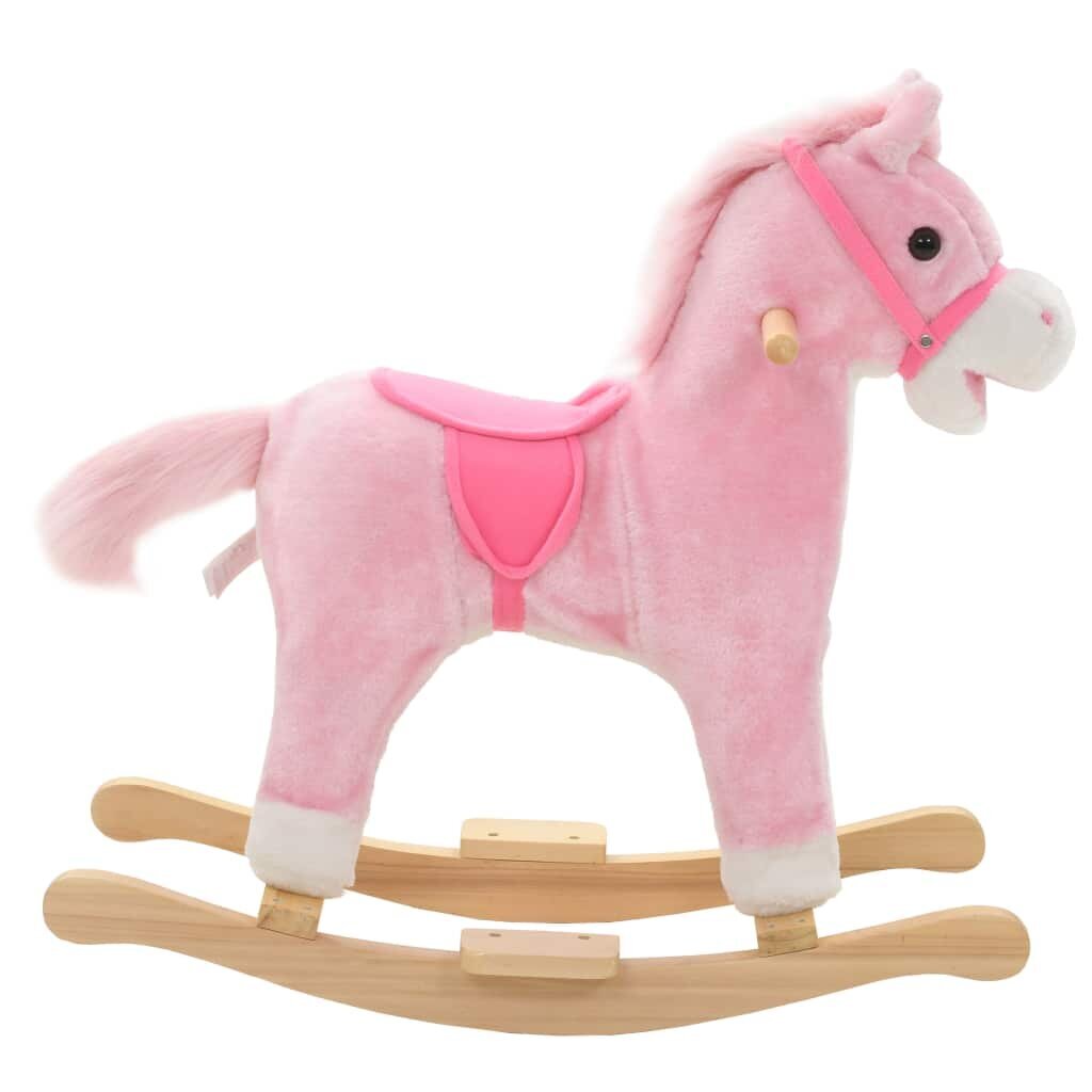 Supamas pliušinis arkliukas, rožinis цена и информация | Žaislai kūdikiams | pigu.lt