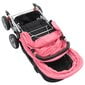 Dvivietis vežimėlis, rožinis/juodas kaina ir informacija | Vežimėliai | pigu.lt