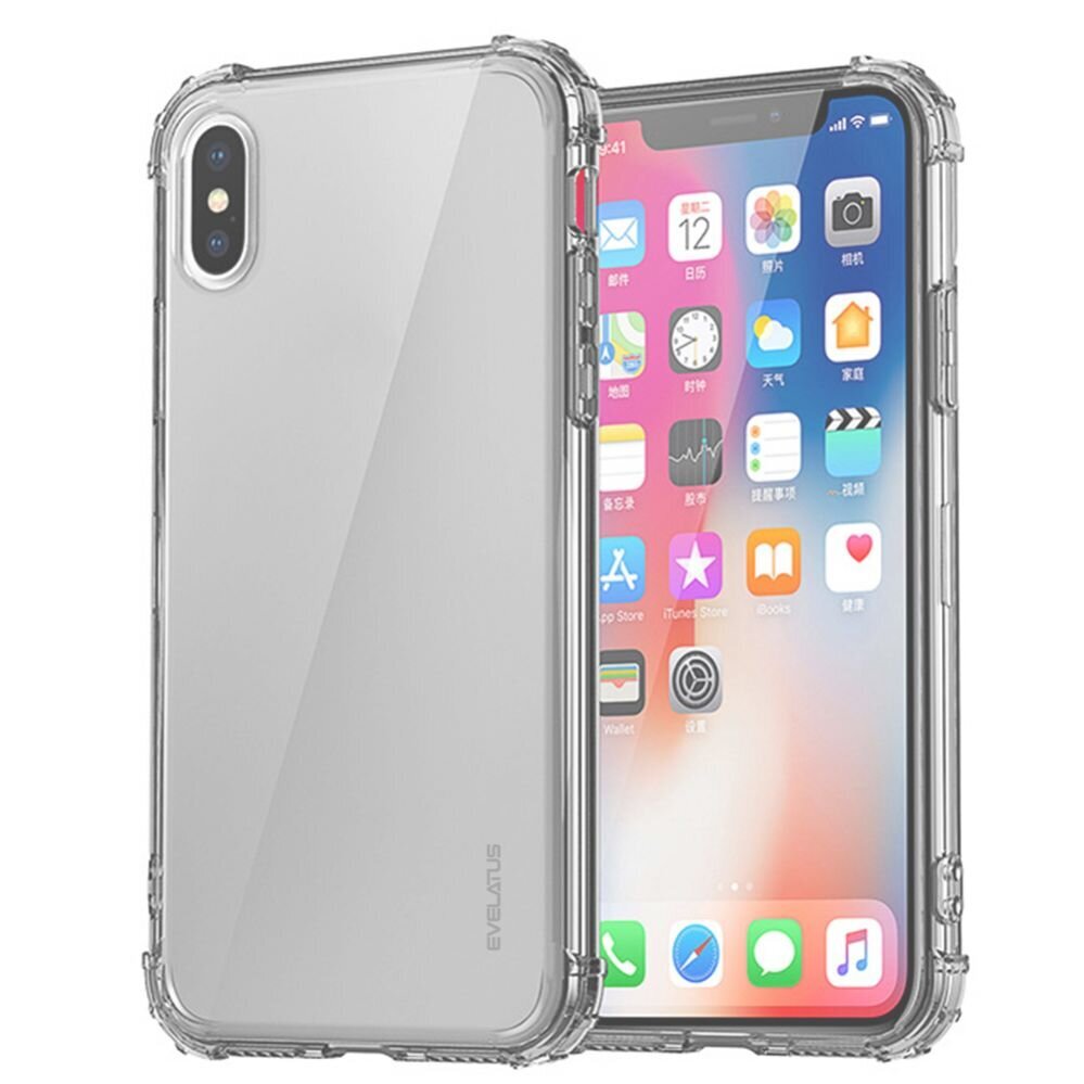 Evelatus iPhone Xs Max Military Shockproof TPU Case Black kaina ir informacija | Telefono dėklai | pigu.lt