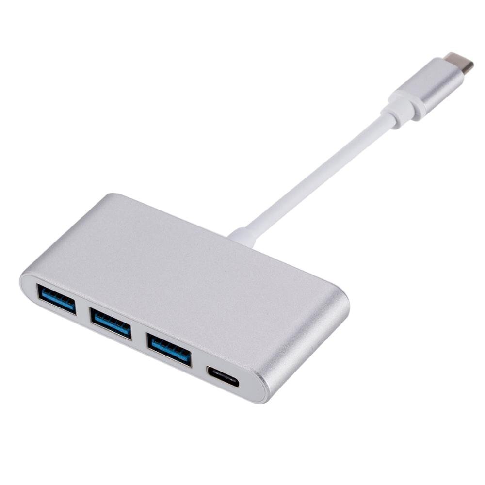 Roger AD15641 USB-C Hub - Šakotuvas 3 x USB 3.0 / USB-C, Sidabrinė цена и информация | Adapteriai, USB šakotuvai | pigu.lt