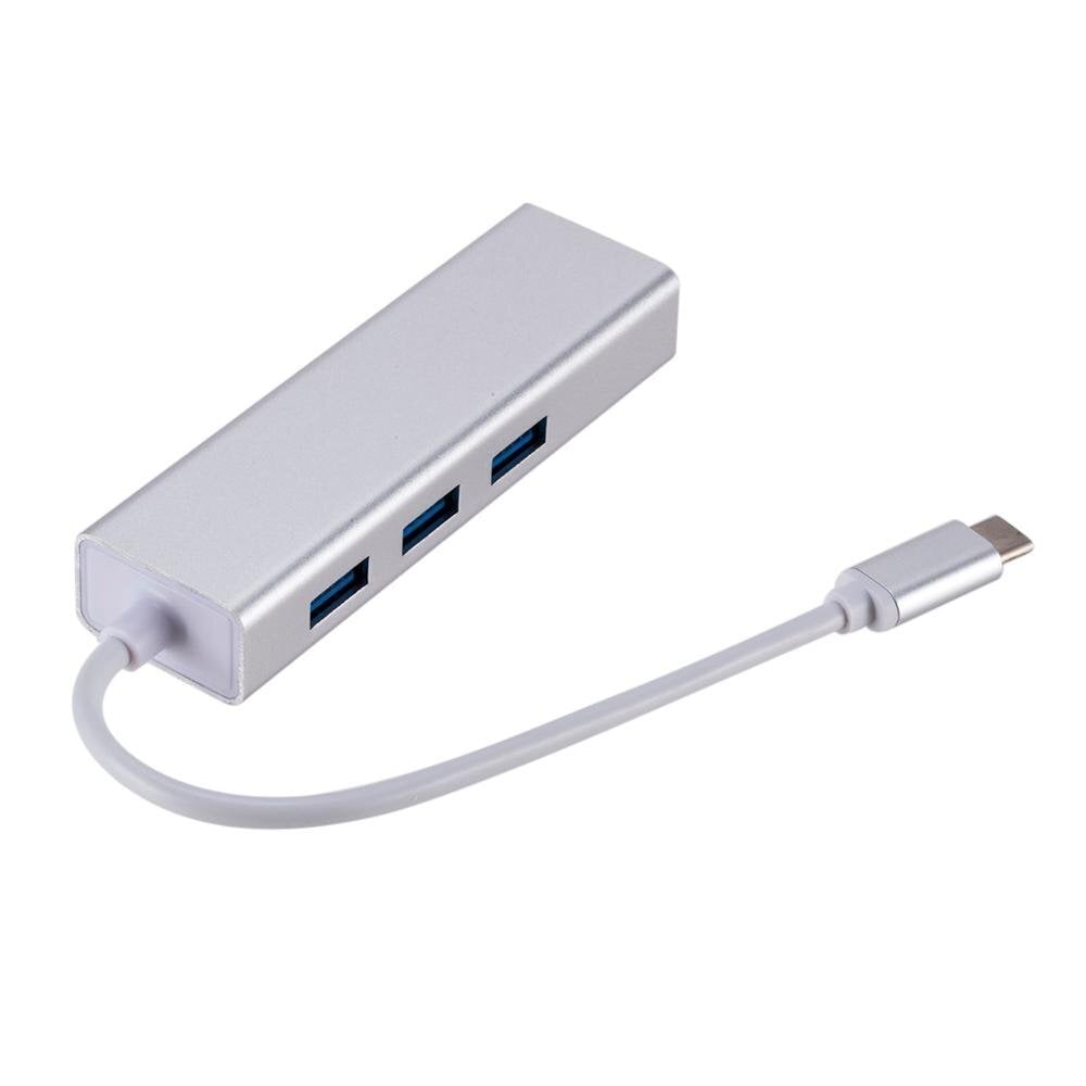 Roger AD15642 USB-C Hub - Šakotuvas 3 x USB 3.0 / RJ45, Sidabrinė kaina ir informacija | Adapteriai, USB šakotuvai | pigu.lt