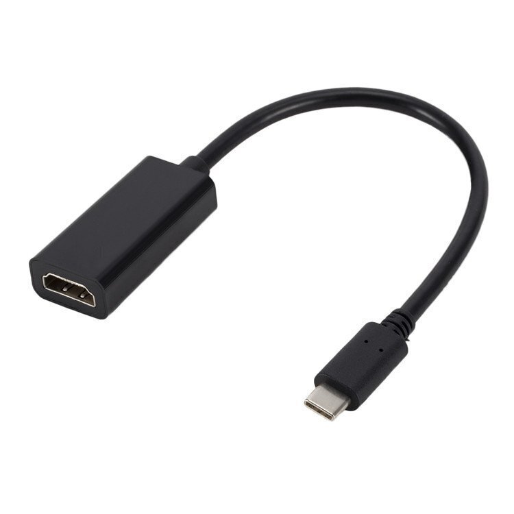 Roger Multimedijos Adapteris Type-C -> HDMI (4K @ 30Hz, 1080P @ 60Hz), Juoda kaina ir informacija | Adapteriai, USB šakotuvai | pigu.lt