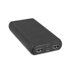 Forever PTB-05L Power Bank 20000mAh Портативный аккумулятор c Type-C 5V 2.1A + 2.4A + Micro USB Кабель Черный цена и информация | Зарядные устройства Power bank  | pigu.lt