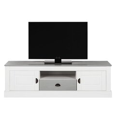 TV staliukas Notio Living Tommy 150, baltas/pilkas kaina ir informacija | TV staliukai | pigu.lt