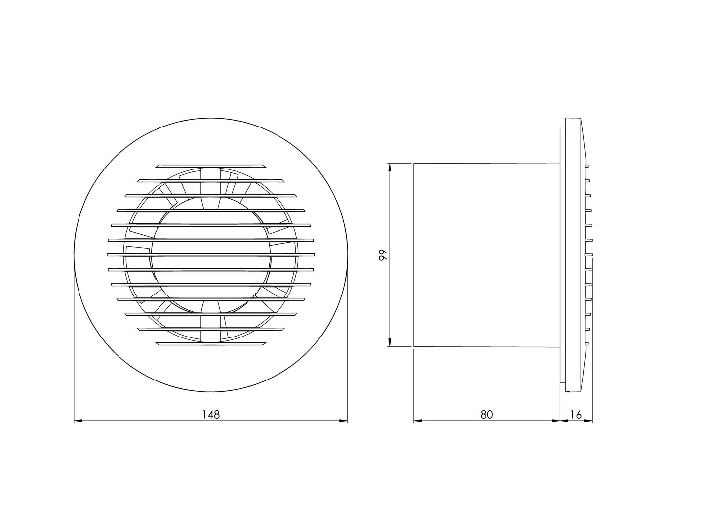 Elektrinis ventiliatorius Europlast E-Extra EA100HT, Ø100mm su rutuliniu guoliu, laikmačiu, drėgmės davikliu цена и информация | Vonios ventiliatoriai | pigu.lt