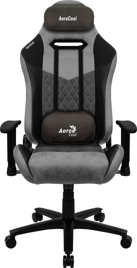 Žaidimų kėdė Aerocool Duke AeroSuede Universal, juoda/pilka kaina ir informacija | Biuro kėdės | pigu.lt