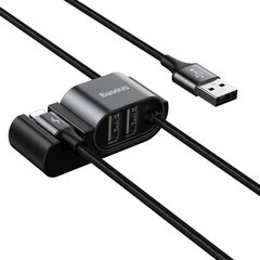 Специальный кабель передачи данных Baseus для USB на Lightning + 2x USB HUB, черный (CALHZ-01) цена и информация | Кабели для телефонов | pigu.lt