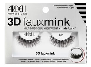 Накладные ресницы Ardell 3D Faux Mink False Eyelashes 858 Lash, черные цена и информация | Накладные ресницы, керлеры | pigu.lt