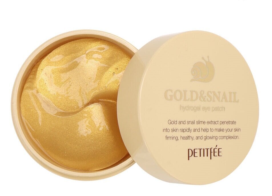 Paakių pagalvėlės Petitfee Gold & Snail Hydrogel Eye Patch, 60 vnt. kaina ir informacija | Veido kaukės, paakių kaukės | pigu.lt