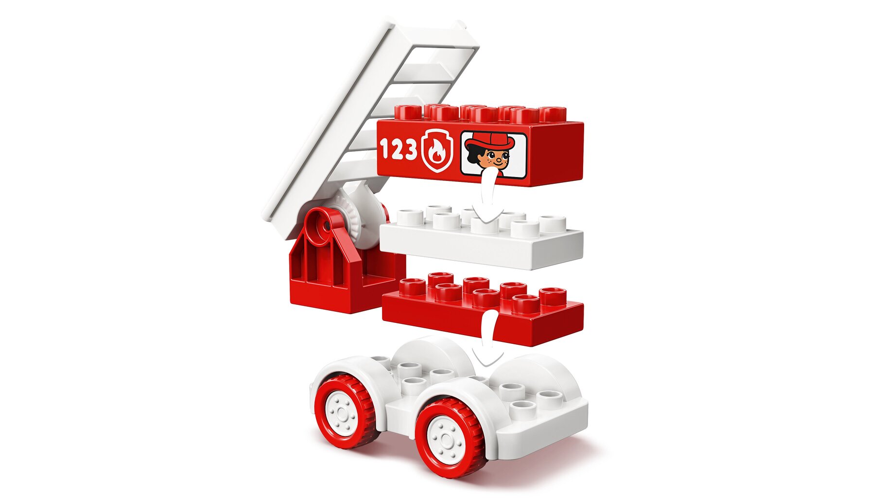 10917 LEGO® DUPLO Ugniagesių automobilis kaina ir informacija | Konstruktoriai ir kaladėlės | pigu.lt