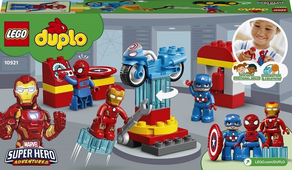 10921 LEGO® DUPLO Superherojų laboratorija kaina ir informacija | Konstruktoriai ir kaladėlės | pigu.lt