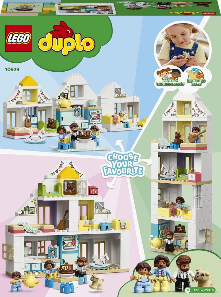 10929 LEGO® DUPLO Modulinis žaislinis namas цена и информация | Konstruktoriai ir kaladėlės | pigu.lt