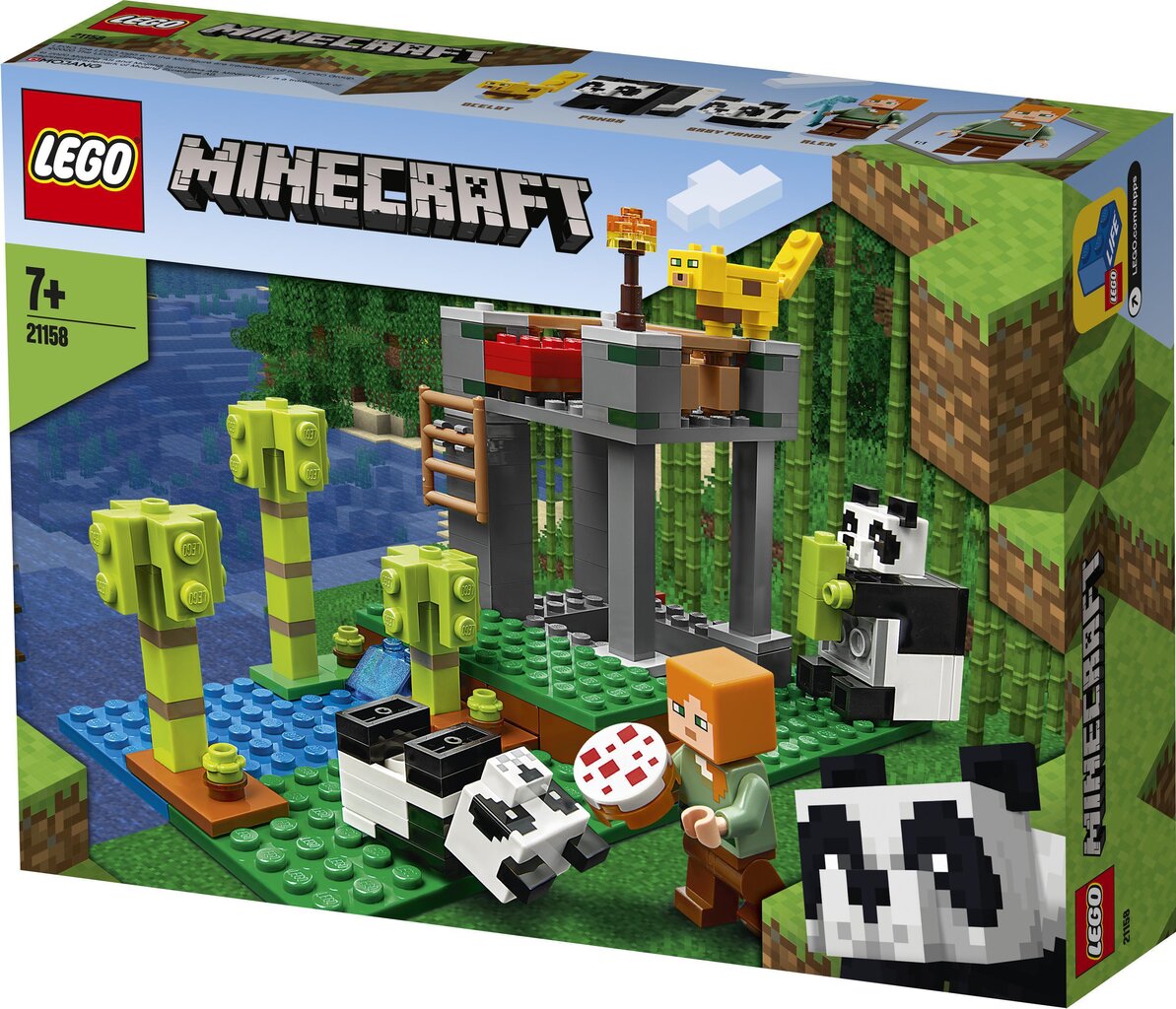 21158 LEGO® Minecraft Pandų jauniklių darželis kaina ir informacija | Konstruktoriai ir kaladėlės | pigu.lt