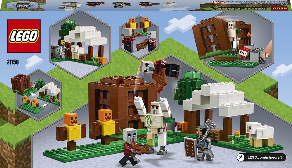 21159 LEGO® Minecraft Plėšikų sargybos postas kaina ir informacija | Konstruktoriai ir kaladėlės | pigu.lt