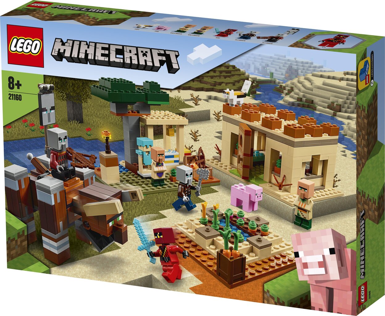 21160 LEGO® Minecraft Piktadario reidas цена и информация | Konstruktoriai ir kaladėlės | pigu.lt