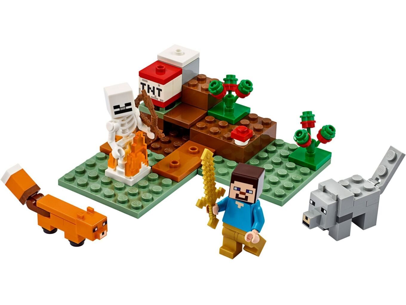 21162 LEGO® Minecraft Nuotykis taigoje kaina ir informacija | Konstruktoriai ir kaladėlės | pigu.lt