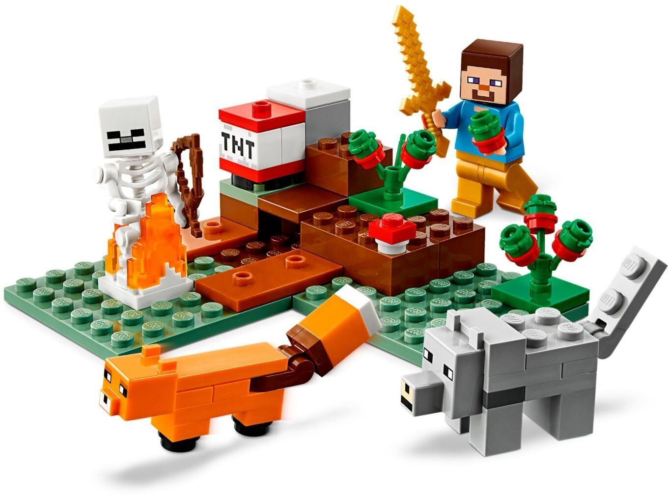 21162 LEGO® Minecraft Nuotykis taigoje kaina ir informacija | Konstruktoriai ir kaladėlės | pigu.lt